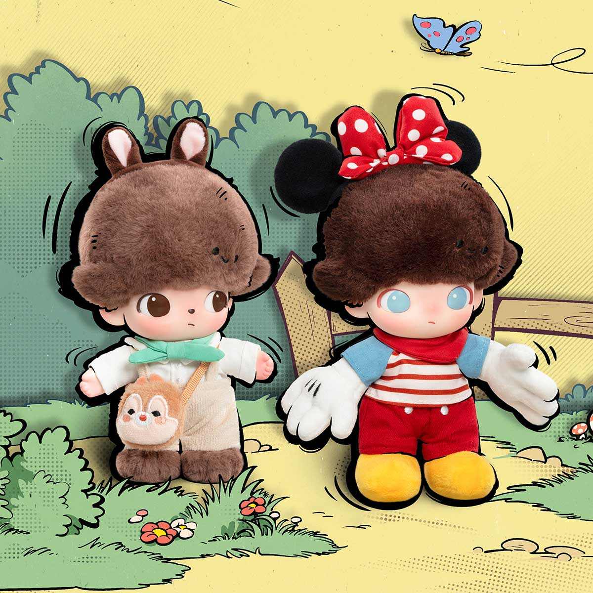 DIMOO WORLD × DISNEY Series-Vinyl Plush Keychain